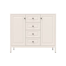40.16'' Storage Sideboard Buffet Cabinet, Freestanding Accent Cabinet with 4 Drawers & 2 Doors, Adjustable Shelves Console Cabinet for Living Roo