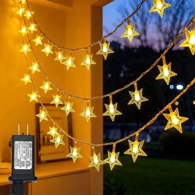 100 LED Star String Lights, 33FT Plug in Fairy String Lights Waterproof for Bedroom Decor, Indoor, Outdoor, Wedding Party, Christmas Tree, New Ye