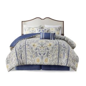 6 Piece Cotton Comforter Set Multi Queen