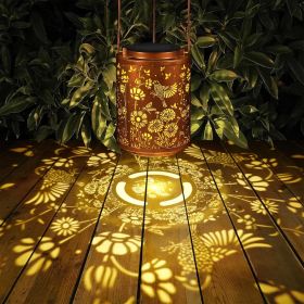 Hummingbird Solar Lanterns Garden Decor Birthday Gifts for Women Mon Grandma Metal Hanging Solar Lights Outdoor Decoration for Outside LED Lanter (Style: bird)